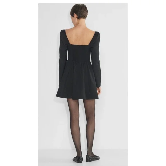 black off the shoulder long dress Donna Long Off the Shoulder Illusion Sleeve Dress main image 1